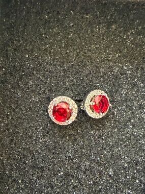 Anna Zuckerman red and white studs